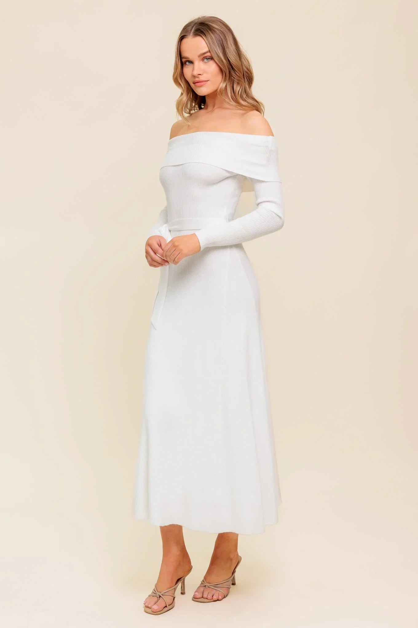 RUSTIC RETREAT IVORY SWEATER DRESS FINAL SALE