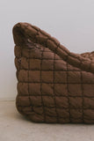 Nora Quilted Tote Bag in Brown FINAL SALE