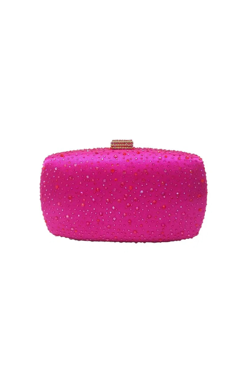 Womens Rhinestones Evening Clutch in Satin