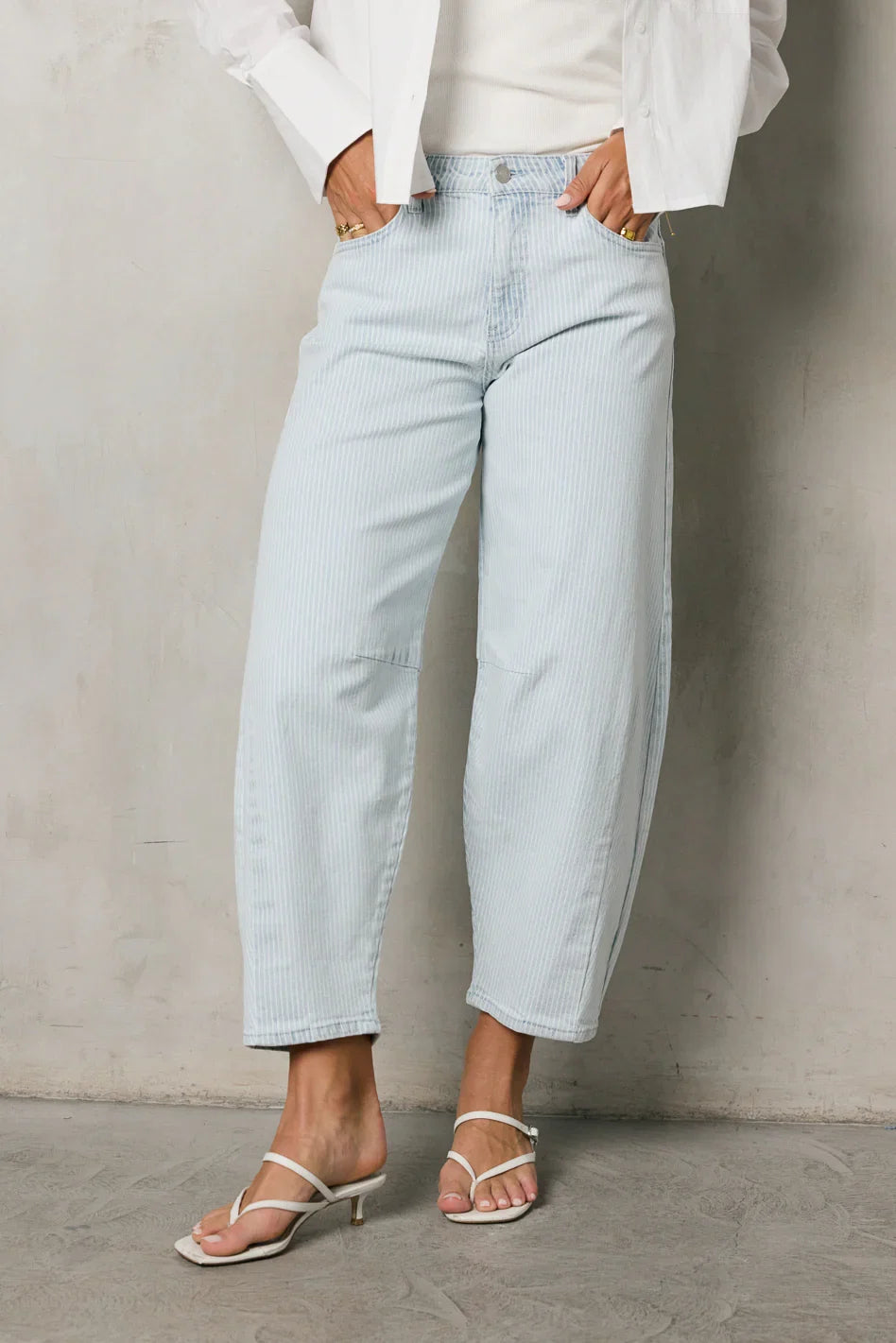 Cade Striped Barrel Jeans FINAL SALE