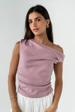 Susanna Asymmetrical Top in Mauve