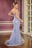 Cynthia Gown Floral Embellished Tulle Dress