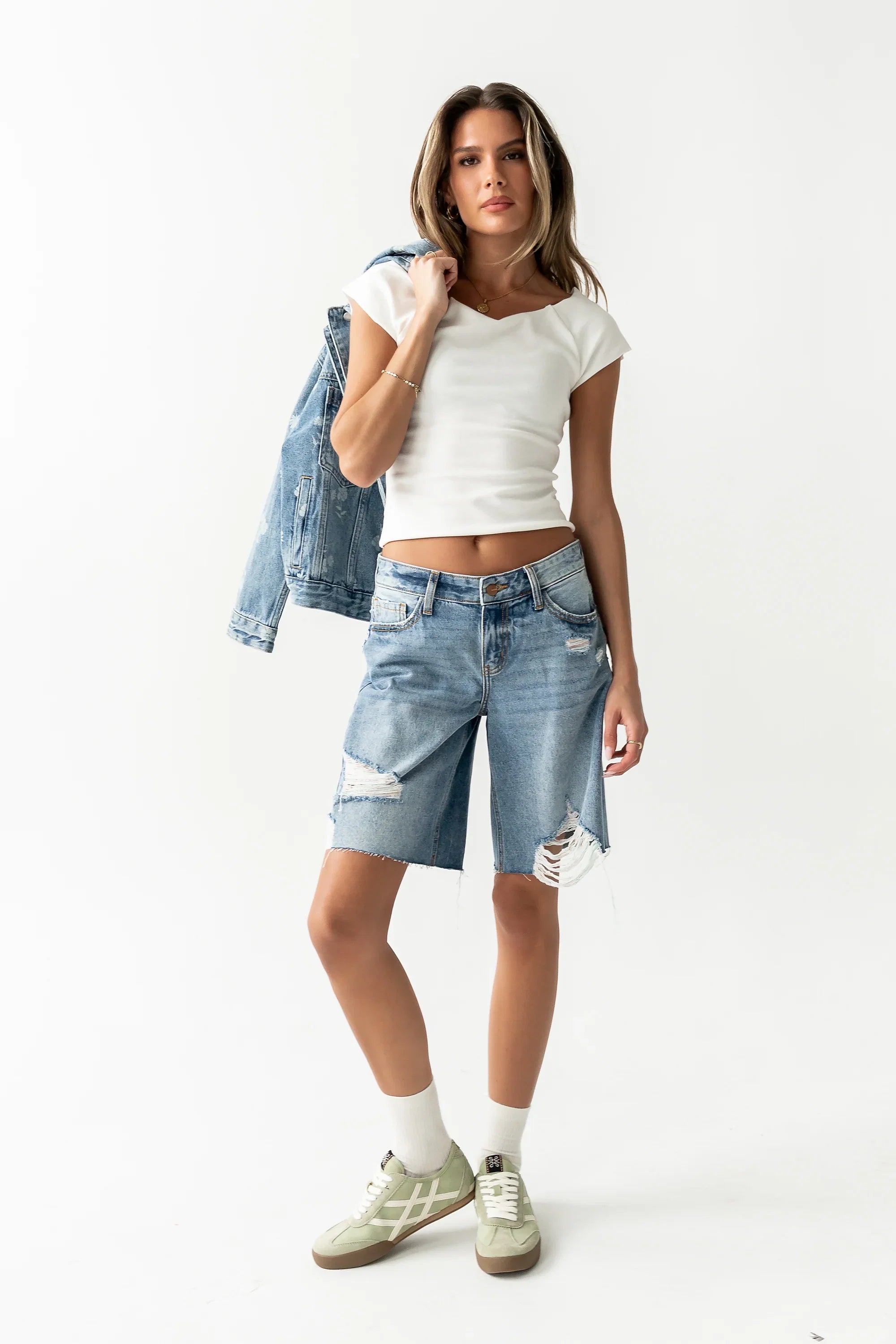 Winston Distressed Bermuda Shorts