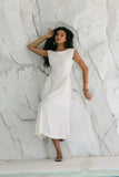Nora Midi Dress in Ivory