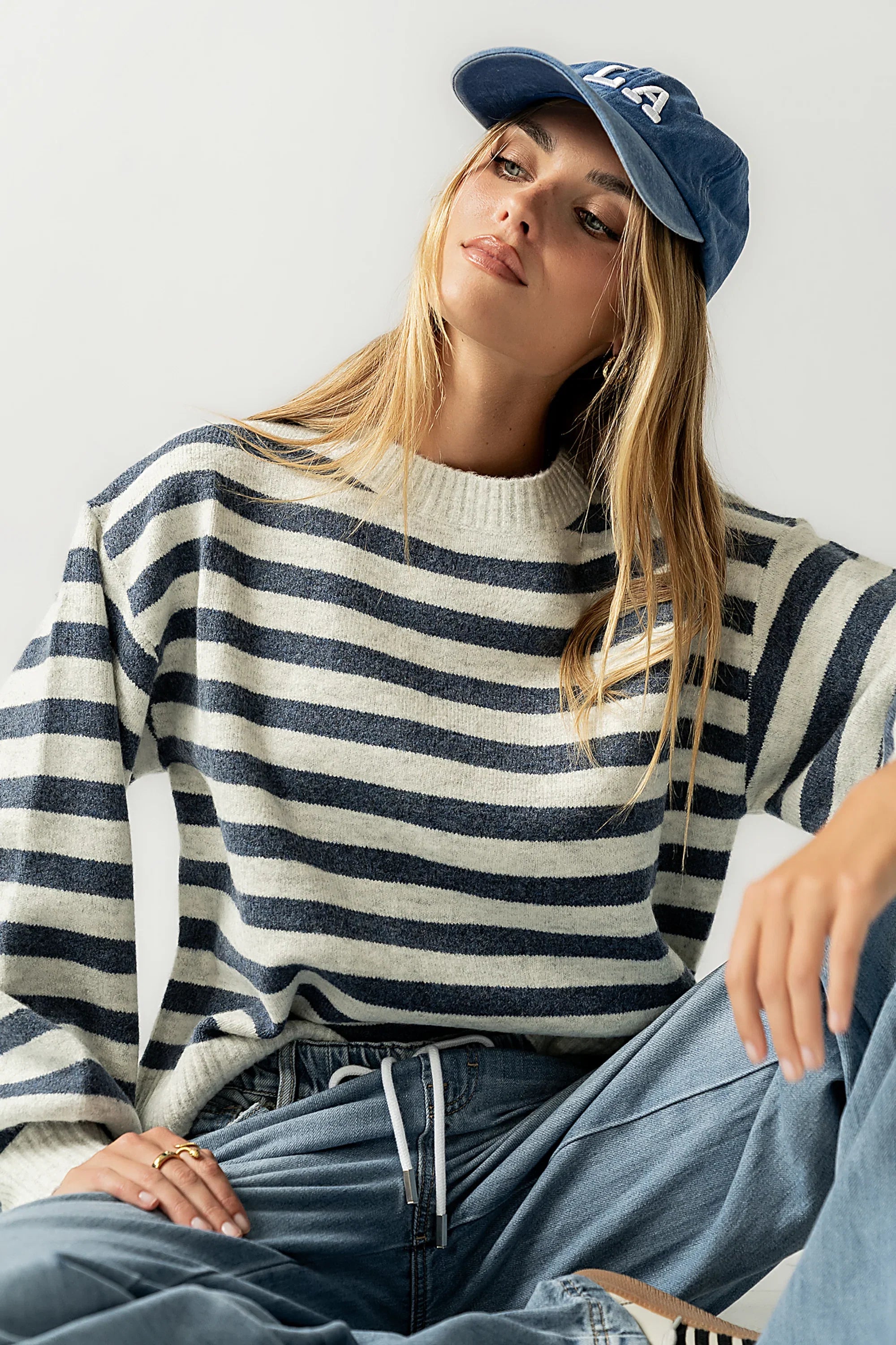 Josey Oversized Sweater in Blue FINAL SALE