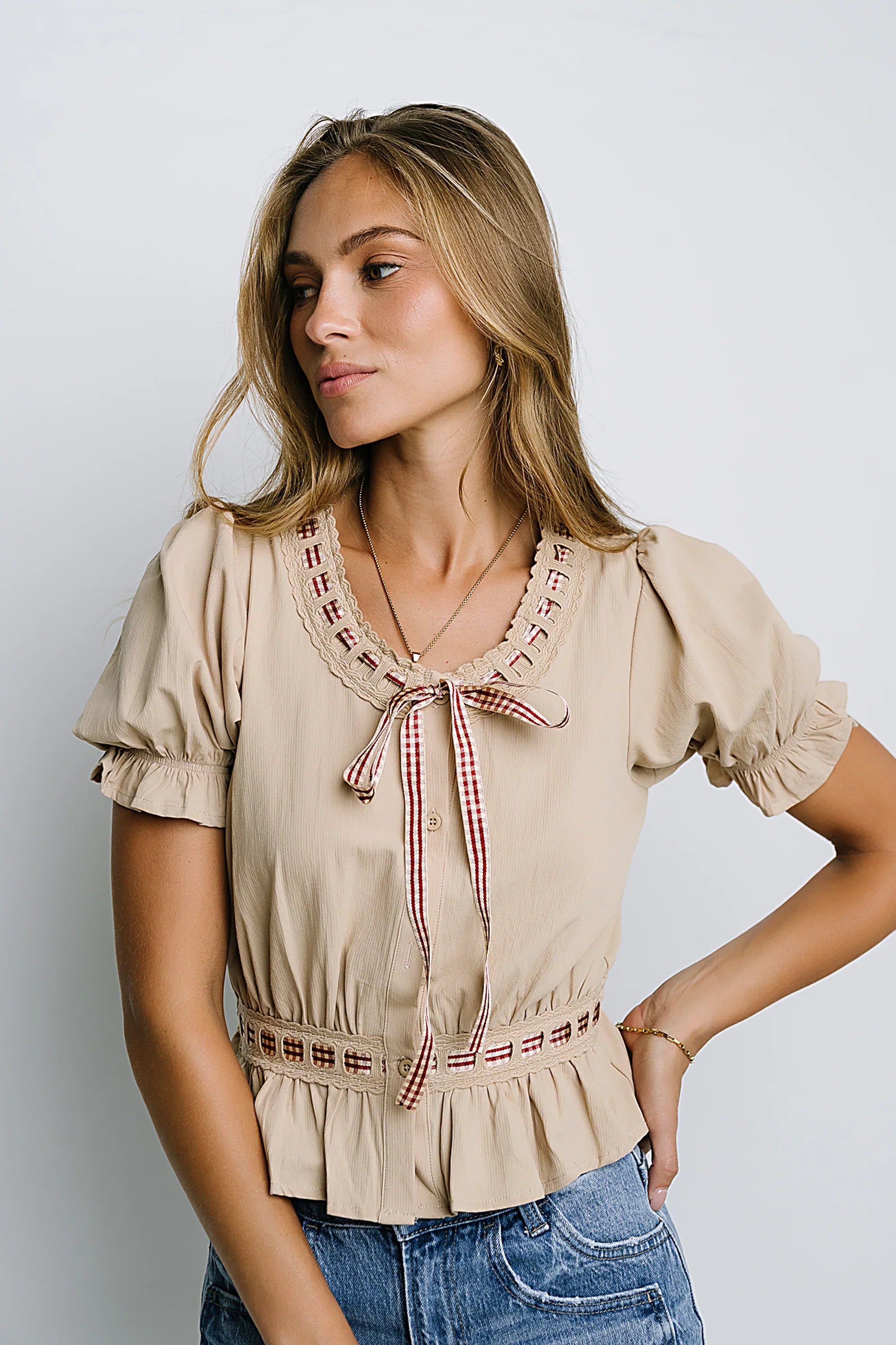 Rowan Ribbon Trim Blouse