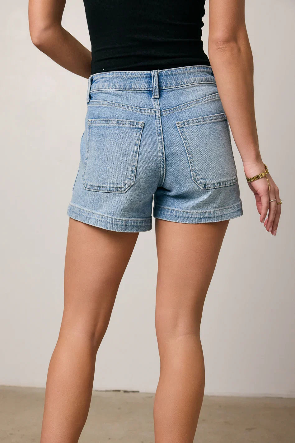 Maggie Utility Shorts in Light Wash FINAL SALE