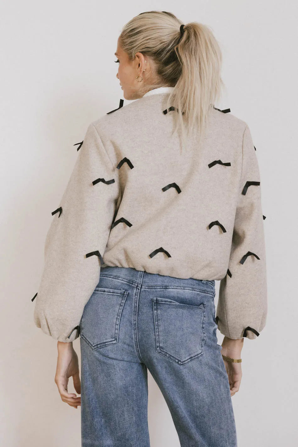 Leona Mini Bows Bomber Jacket FINAL SALE