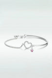 Heart Charm Bracelet in Sterling Silver