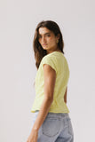 Rumi Button Front Blouse in Yellow FINAL SALE
