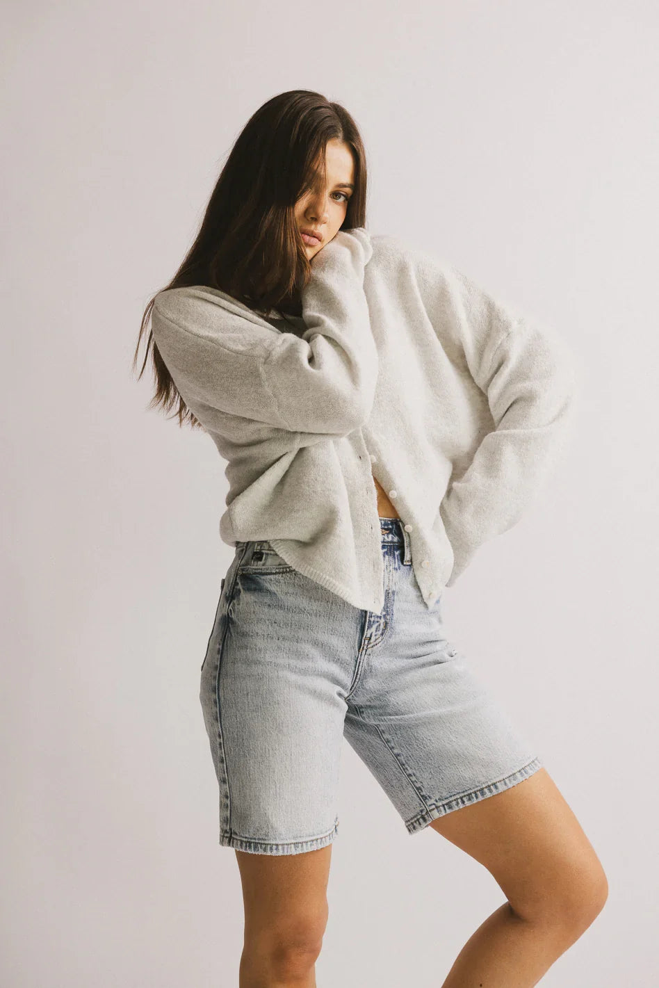 Maci Cardigan in Grey FINAL SALE