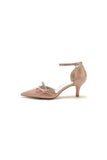 Patent Leather Mirror Finish With Rhinestone Pointed Toe Stiletto Heel