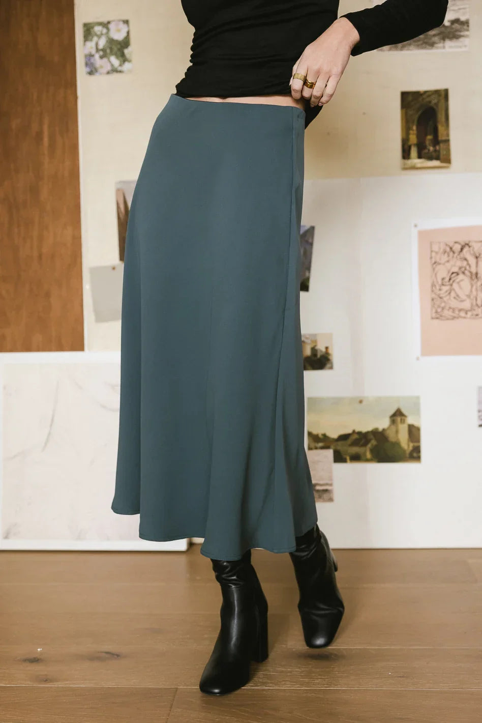 Kamila Skirt in Teal FINAL SALE