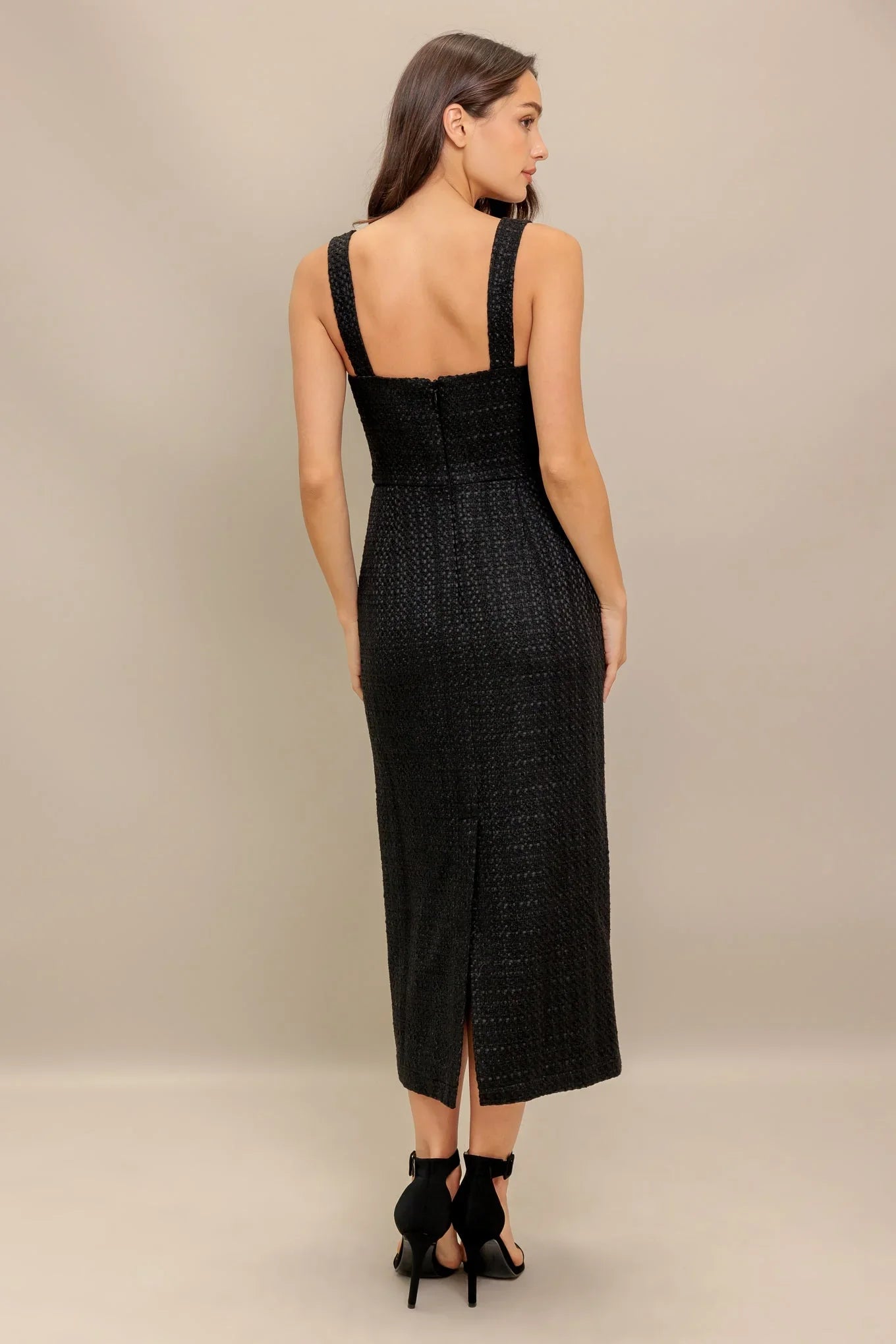 Size Small TWEED NOUVELLE MIDI DRESS FINAL SALE