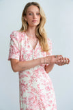 Lia Floral Midi Dress in Pink