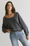 Lina Contrast Sweater FINAL SALE