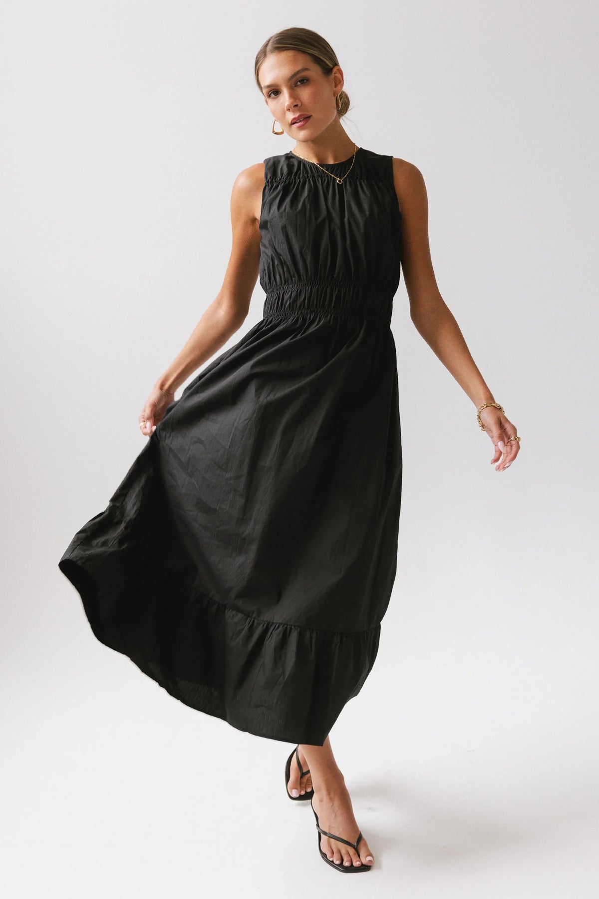 Carmina Tiered Dress in Black FINAL SALE