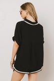 Kiana Embroidered Button Up FINAL SALE
