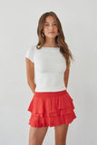 Daytona High Rise Tiered Ruffle Skort
