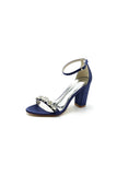 Ankle Strap Party Sandals with Rhinestone