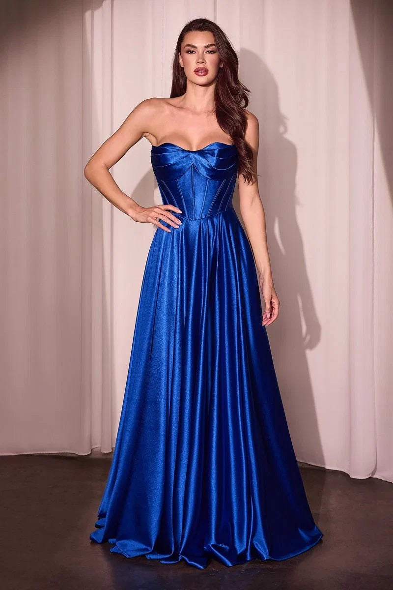 Ellery Gown Satin A line Dress With Pockets