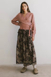 Addie Wrap Cardigan in Rose FINAL SALE