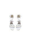 Open Toe Beaded Cross Strap High Heels
