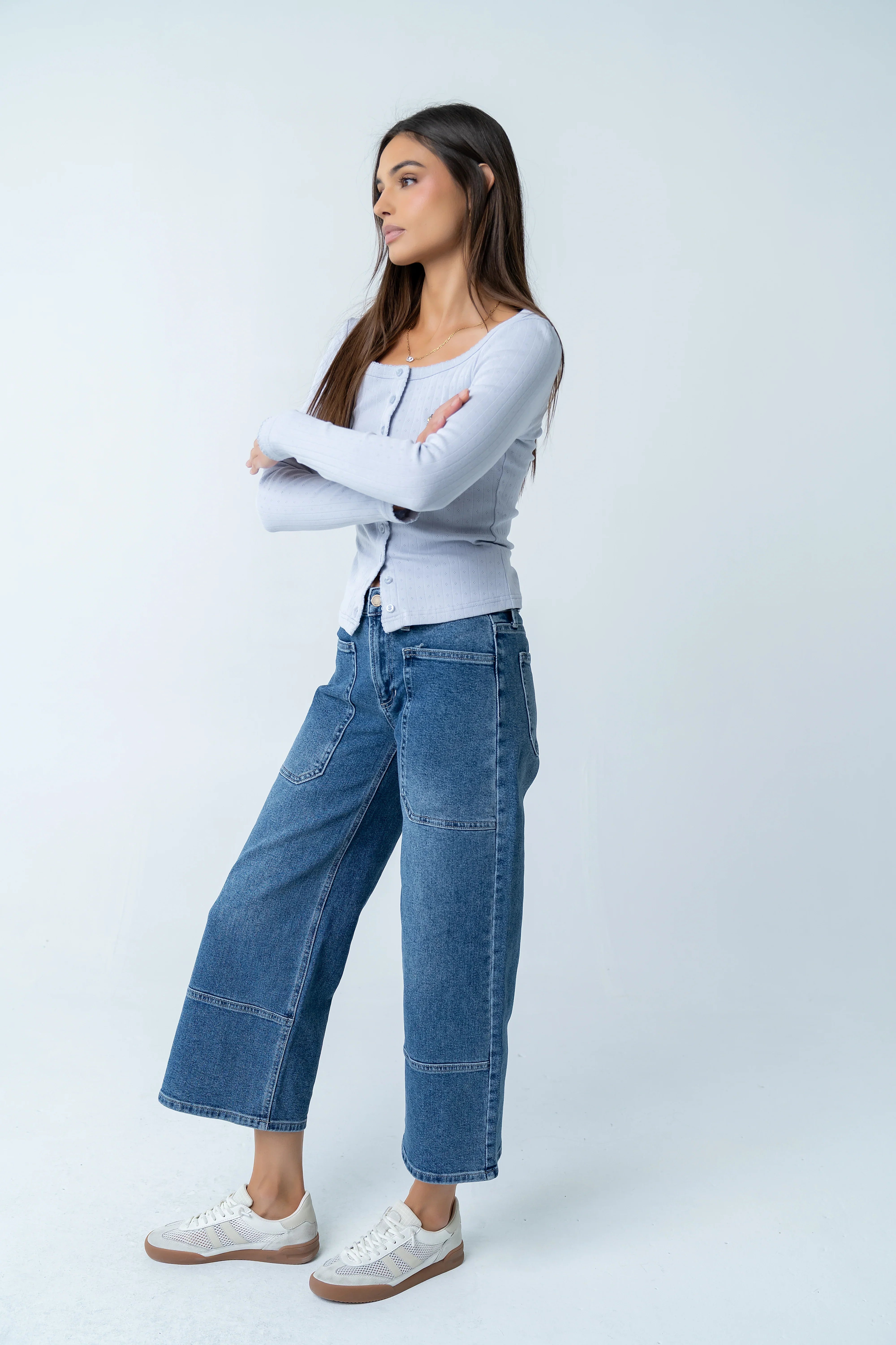 Pura Knit Top in Blue