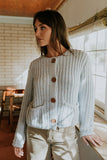 Holland Chunky Knit Cardigan in Blue FINAL SALE