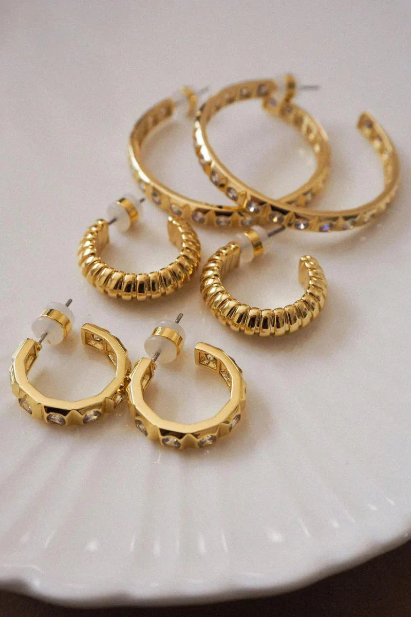 LUV AJ Snake Chain Hoops