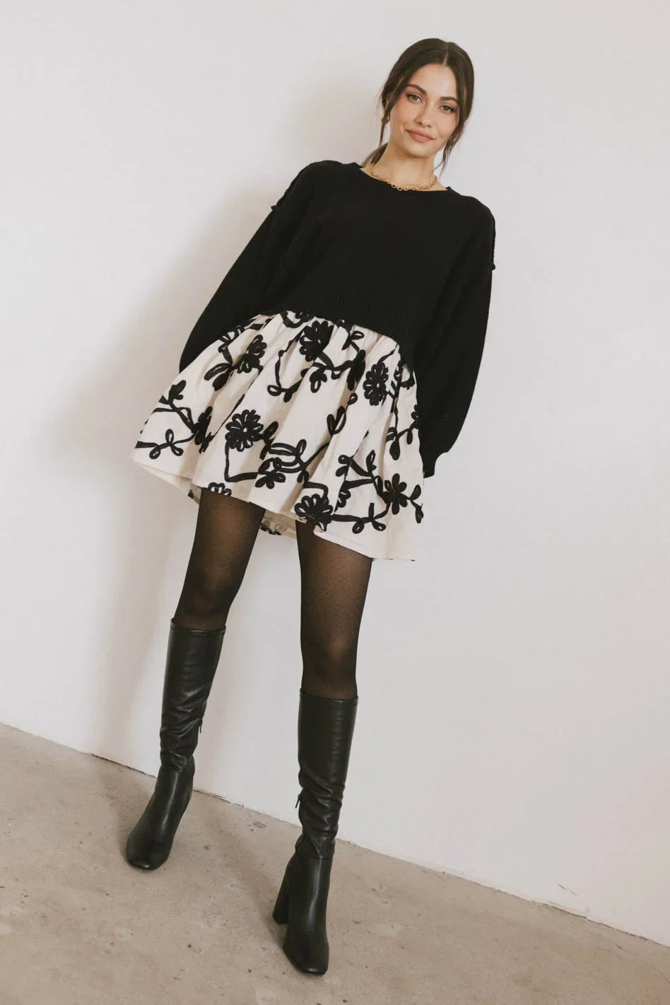 Petra Floral Sweater Dress FINAL SALE