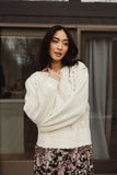 Dakota Cable Knit Sweater in Ivory FINAL SALE