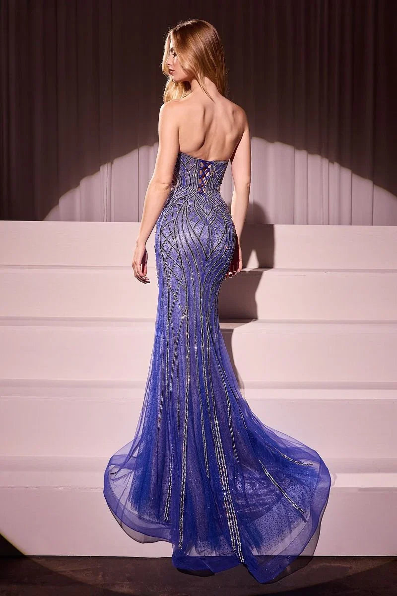 MAXWELL GOWN CRYSTAL STRAPLESS EMBELLISHED MERMAID GOWN