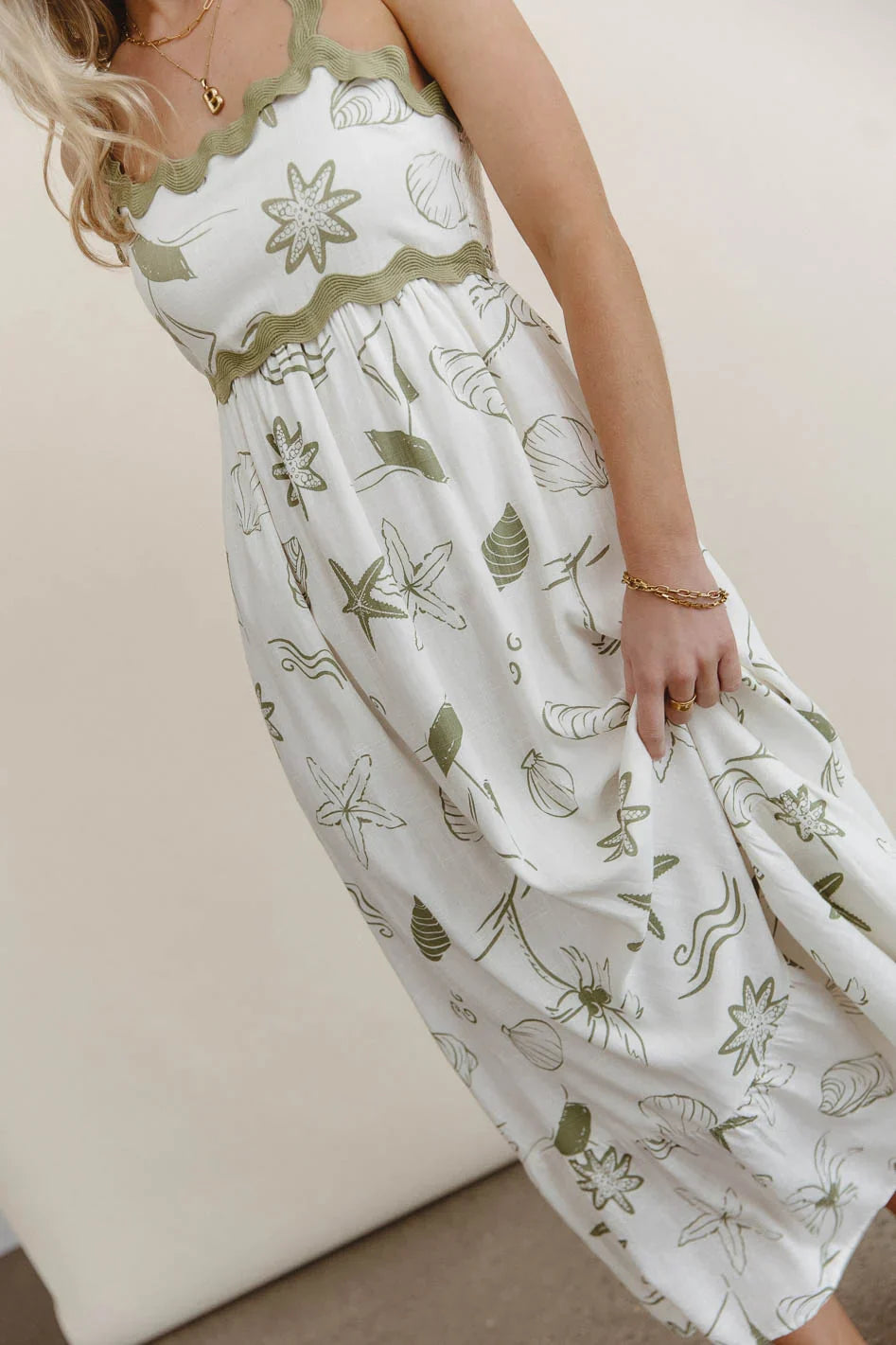 Lucy Sea Print Maxi Dress FINAL SALE