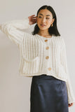 Janelle Knit Cardigan in Cream FINAL SALE