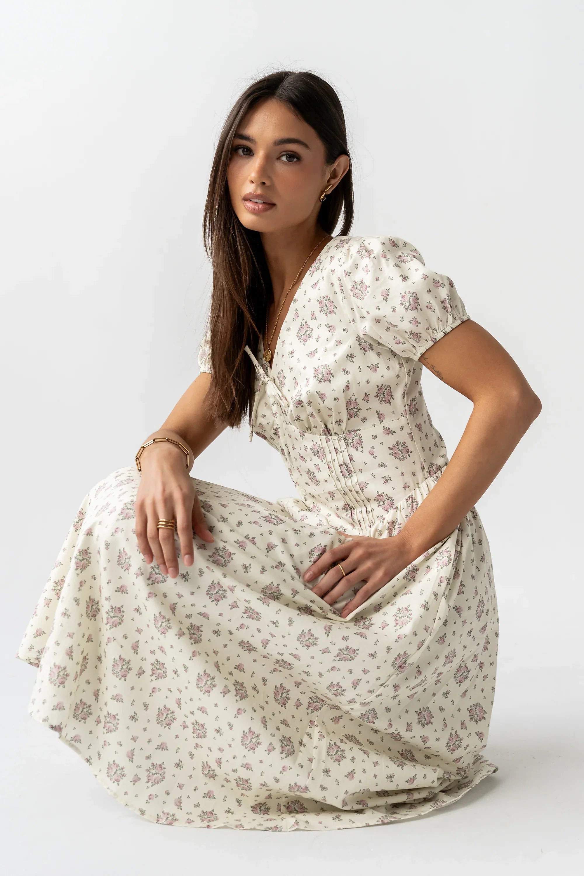 Trish Floral Midi Dress