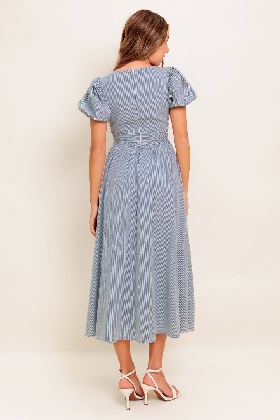 CHERIE MIDI DRESS BLUE FINAL SALE