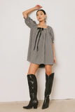 Cody Gingham Mini Dress in Black FINAL SALE