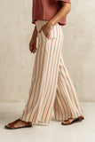 Emery Striped Wide Leg Pants in Taupe FINAL SALE