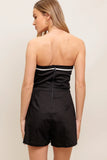 Noreen Black Skort Romper