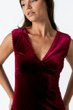 Kalani Velvet Maxi Dress in Burgundy FINAL SALE