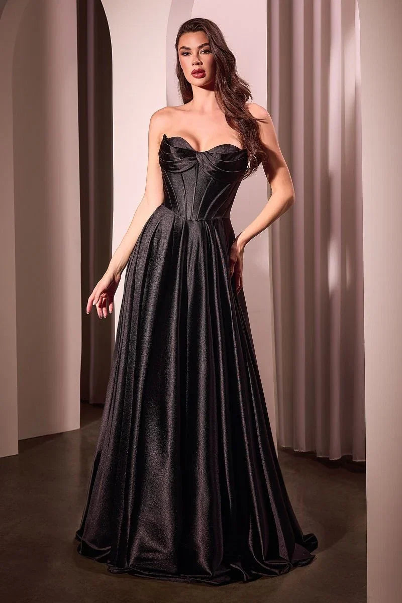 Ellery Gown Satin A line Dress With Pockets
