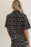 Perrie Floral Button Up in Black FINAL SALE