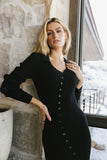 Larissa Ribbed Dress in Black FINAL SALE