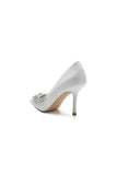 Glitter Pointed Toe Womens Wedding Shoes With Rhinestone
