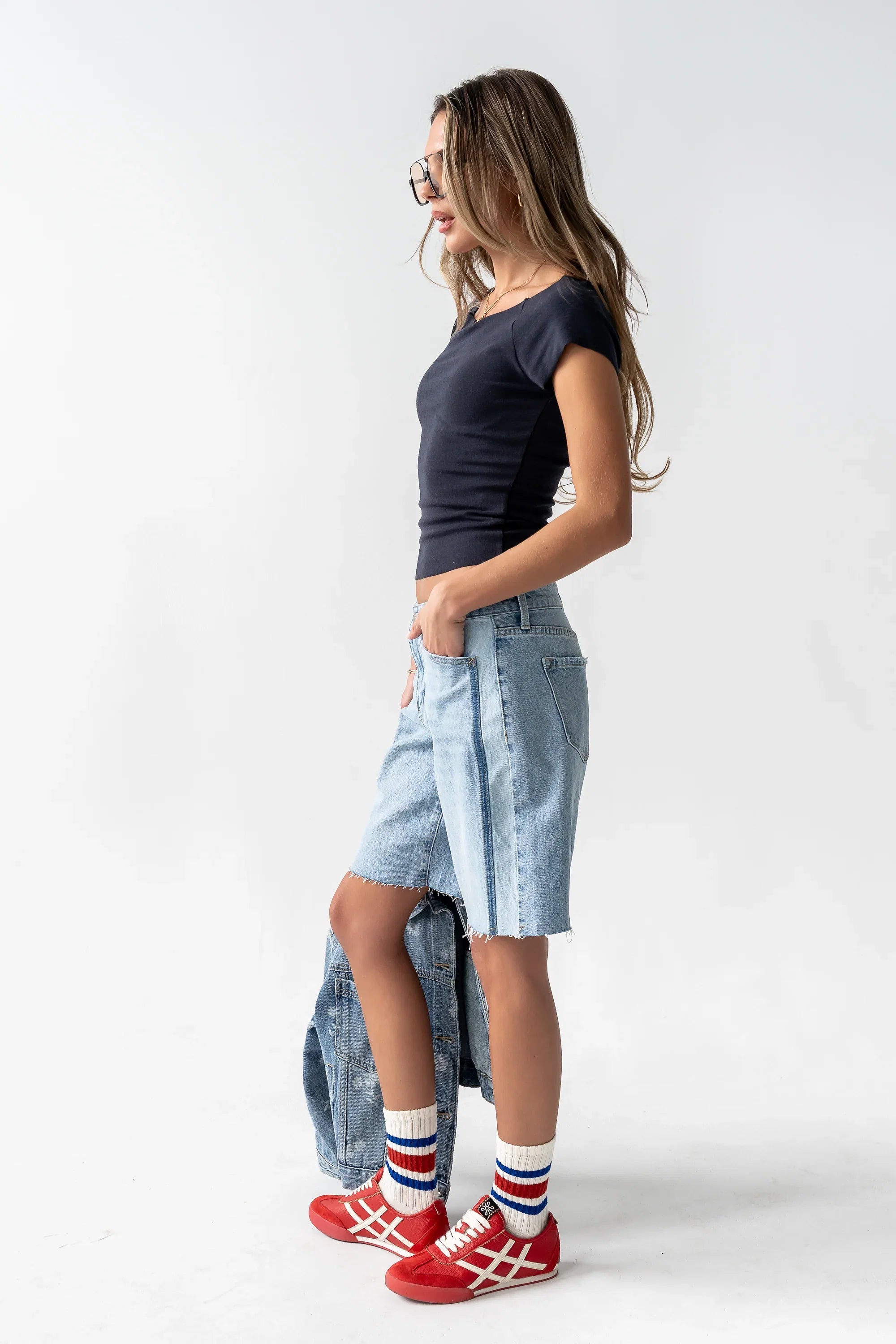 Dylan Two Toned Bermuda Shorts
