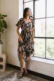 Angelique Floral Tie Dress in Black FINAL SALE