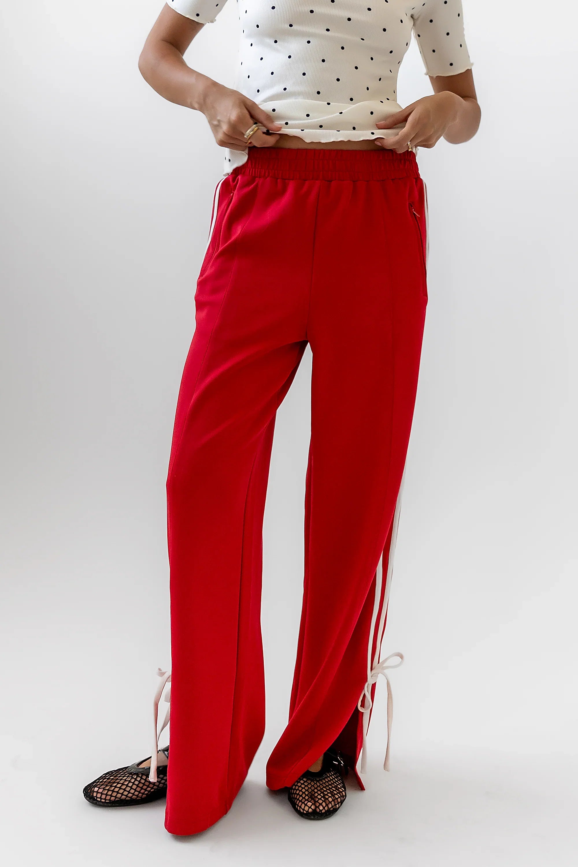 Astrid Track Pants in Red FINAL SALE