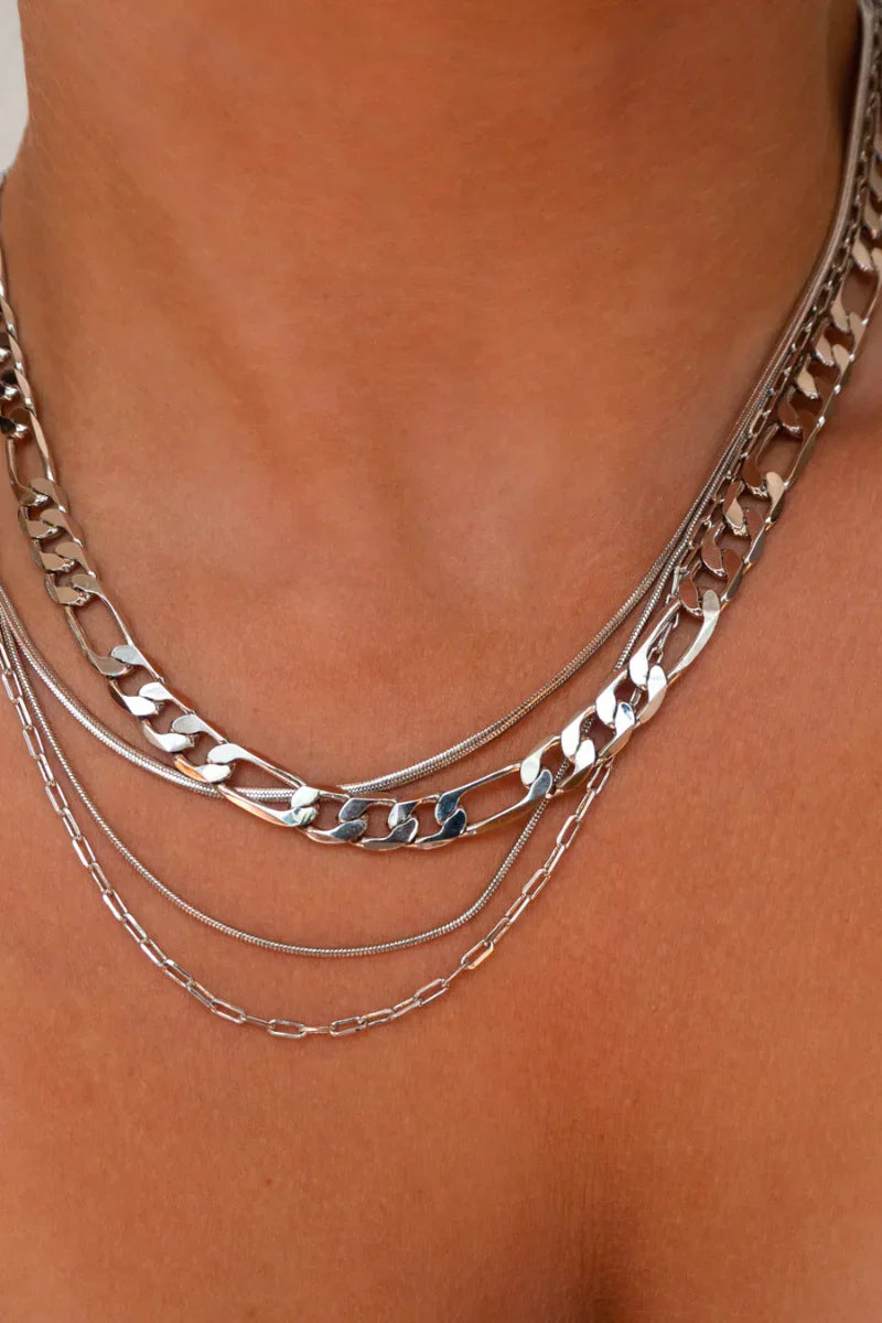 LUV AJ Chandon Multi Chain Charm Necklace