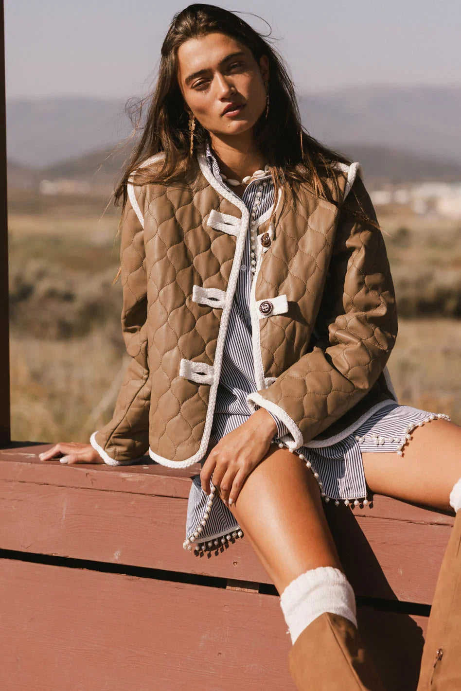 Tabitha Quilted Faux Leather Jacket FINAL SALE